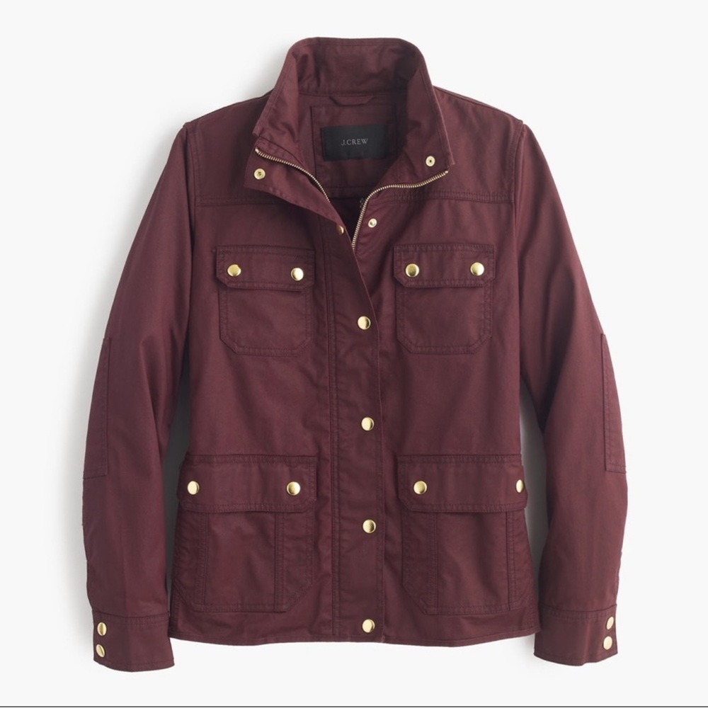 J. Crew Downtown Field Jacket in Burgundy